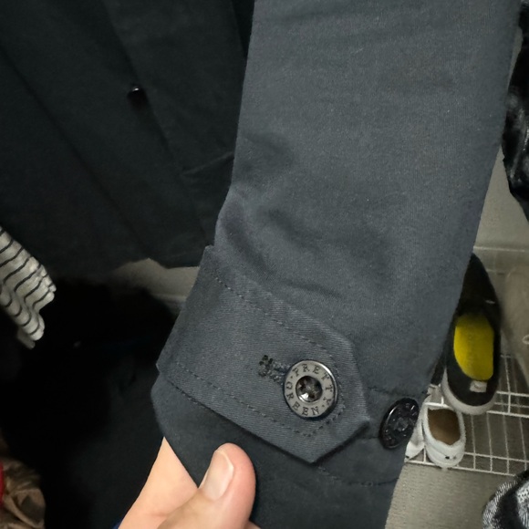 Pretty Green Black stylish Trench Coat - Picture 2 of 5